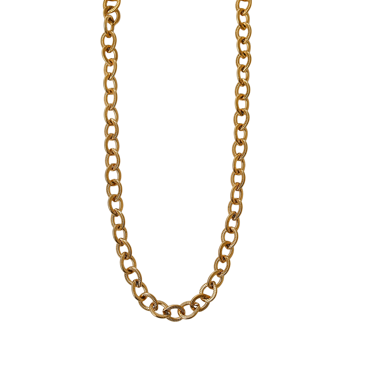 Textured round chain