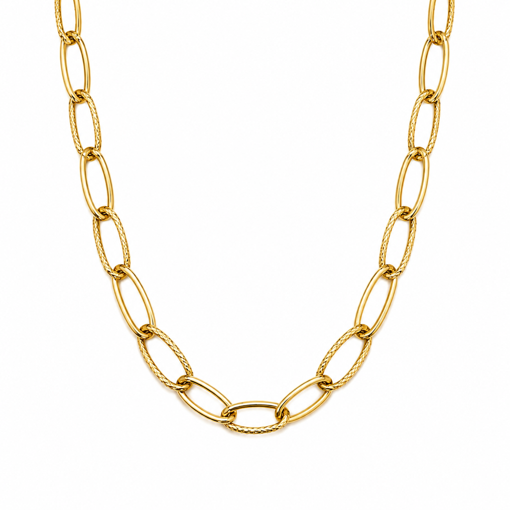 Textured round chain