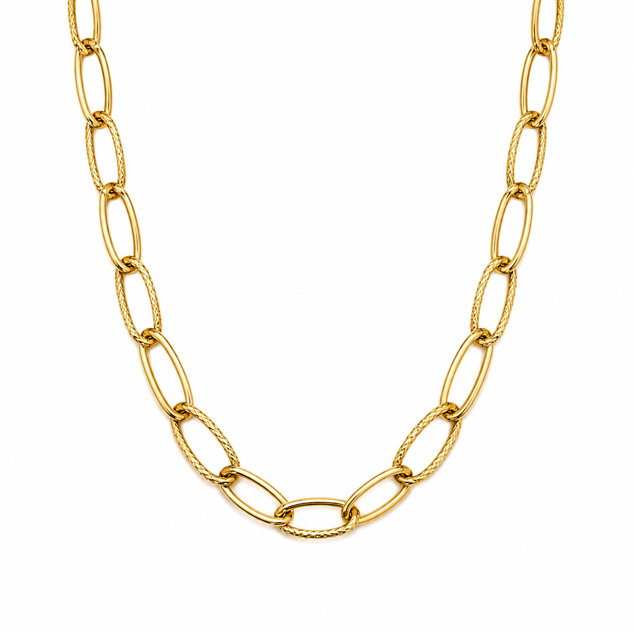 Textured round chain