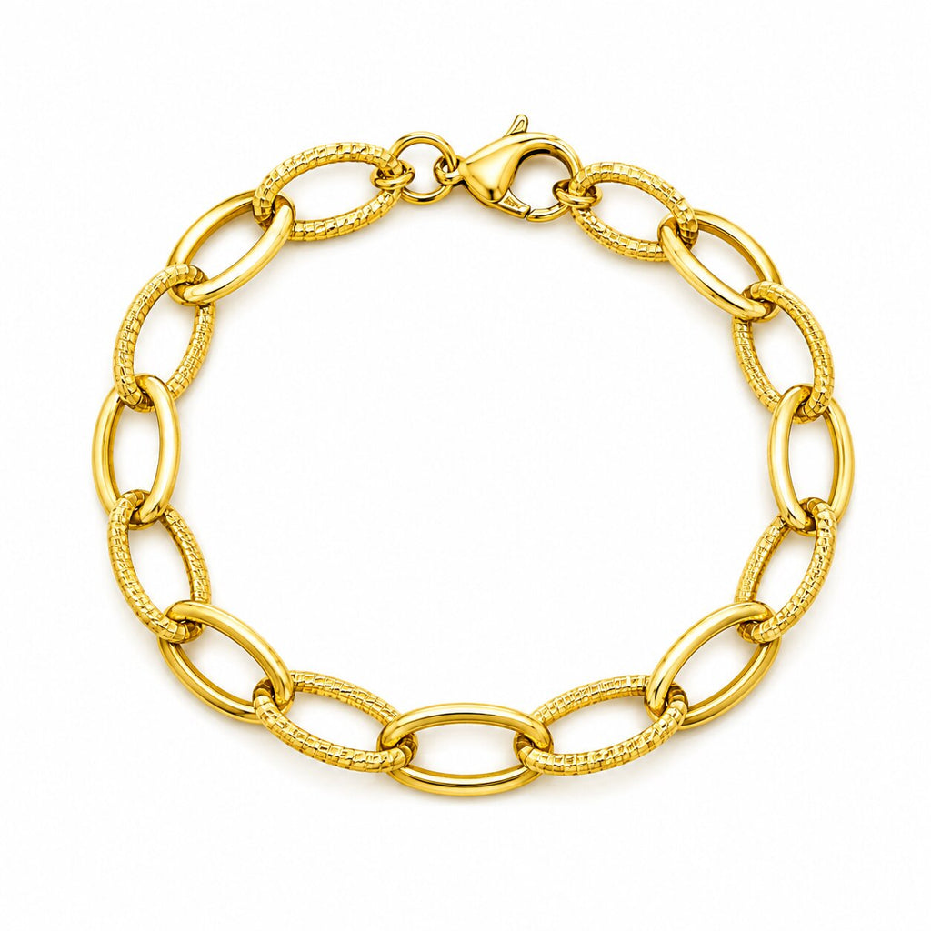 Textured round ring bracelet
