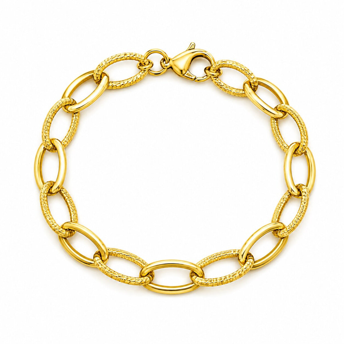 Textured round ring bracelet