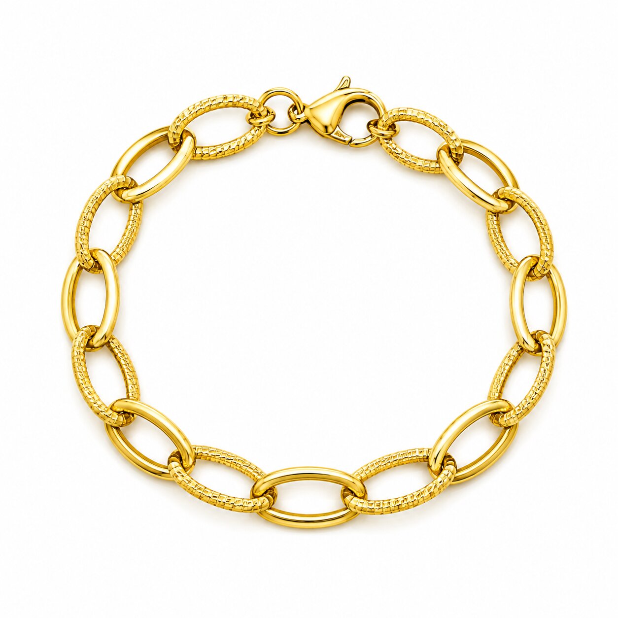 Textured round ring bracelet