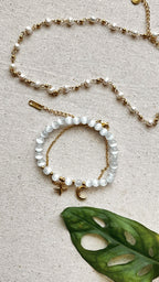 Gold pearl chain