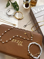 Gold pearl chain