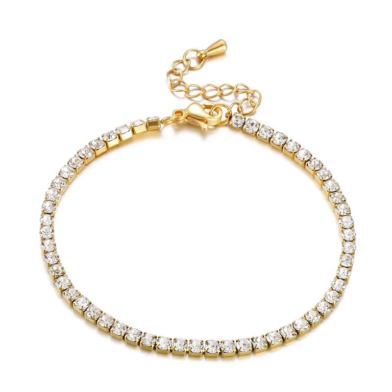 Thin tennis bracelet