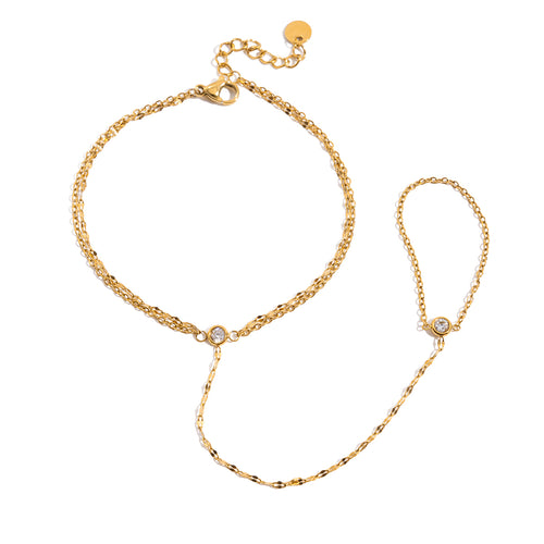 Afterglow Hand Chain on white