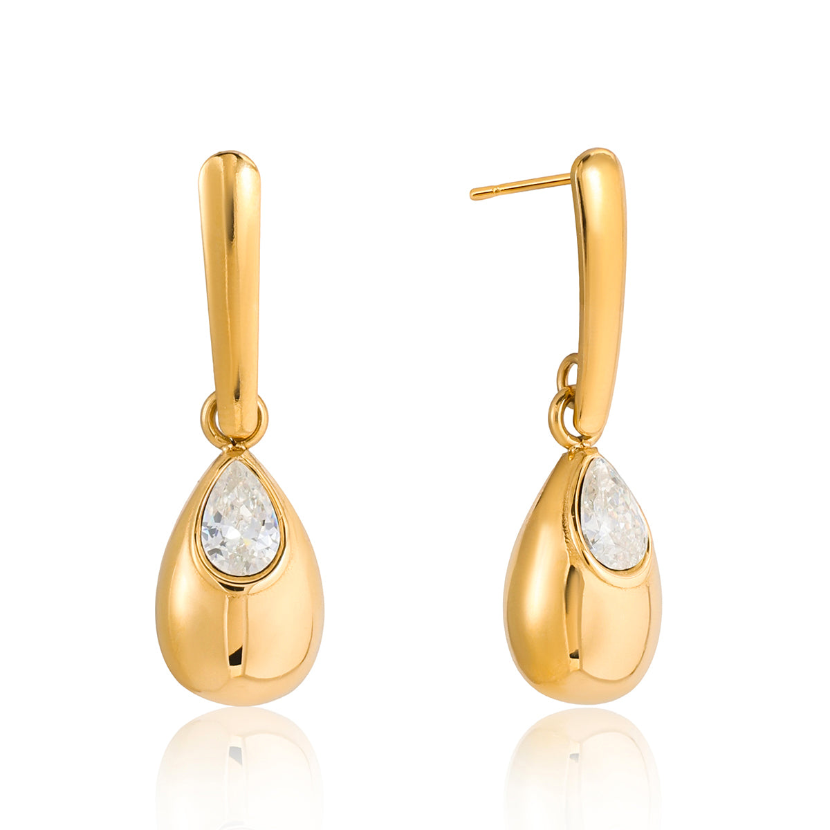 Alba Earrings in gold on white
