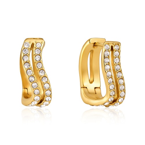 Amber Hoops on white