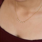 Amie Chain in gold worn