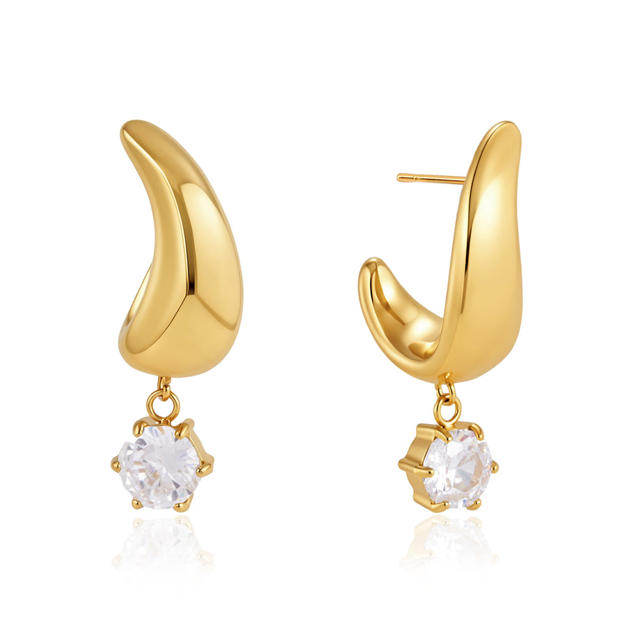 Aria Earrings in gold on white