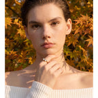 Cherie Ring in gold worn