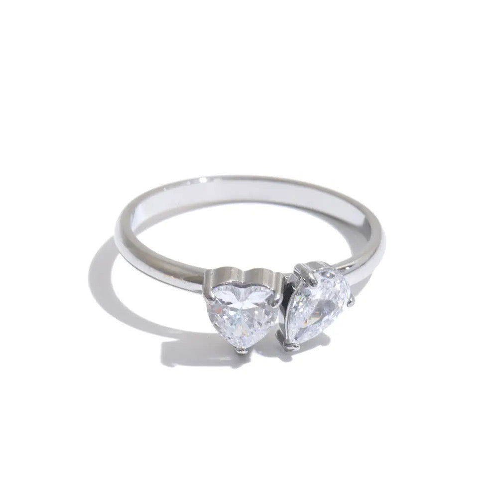 Cherie Ring in silver on white
