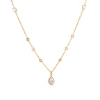 Delia Chain in gold on white
