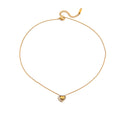 Diamond Heart Chain in gold on white