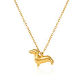 Doxie Chain in gold on white