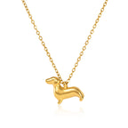 Doxie Chain in gold on white