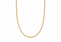 Micro Flat Chain in Gold on white background