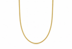 Micro Flat Chain in Gold on white background