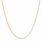 Ruffled Chain in Gold on white background