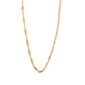 Gold Fishbone Chain on white background