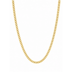 Flat Cuban Chain in Gold on a clean white background