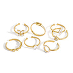 Garden Party Rings set on white