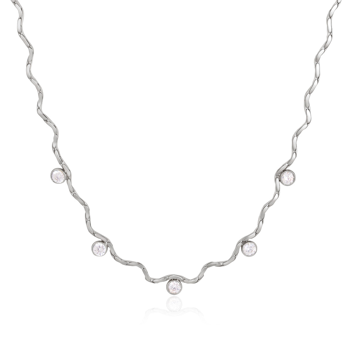 Gilded Chain in silver on white