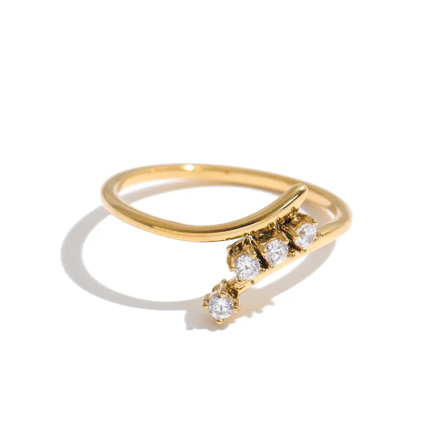 Glint Ring in gold on white