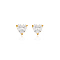 Heart Studs in gold on white