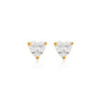 Heart Studs in gold on white