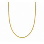 Micro Flat Chain in Gold on a clean white background
