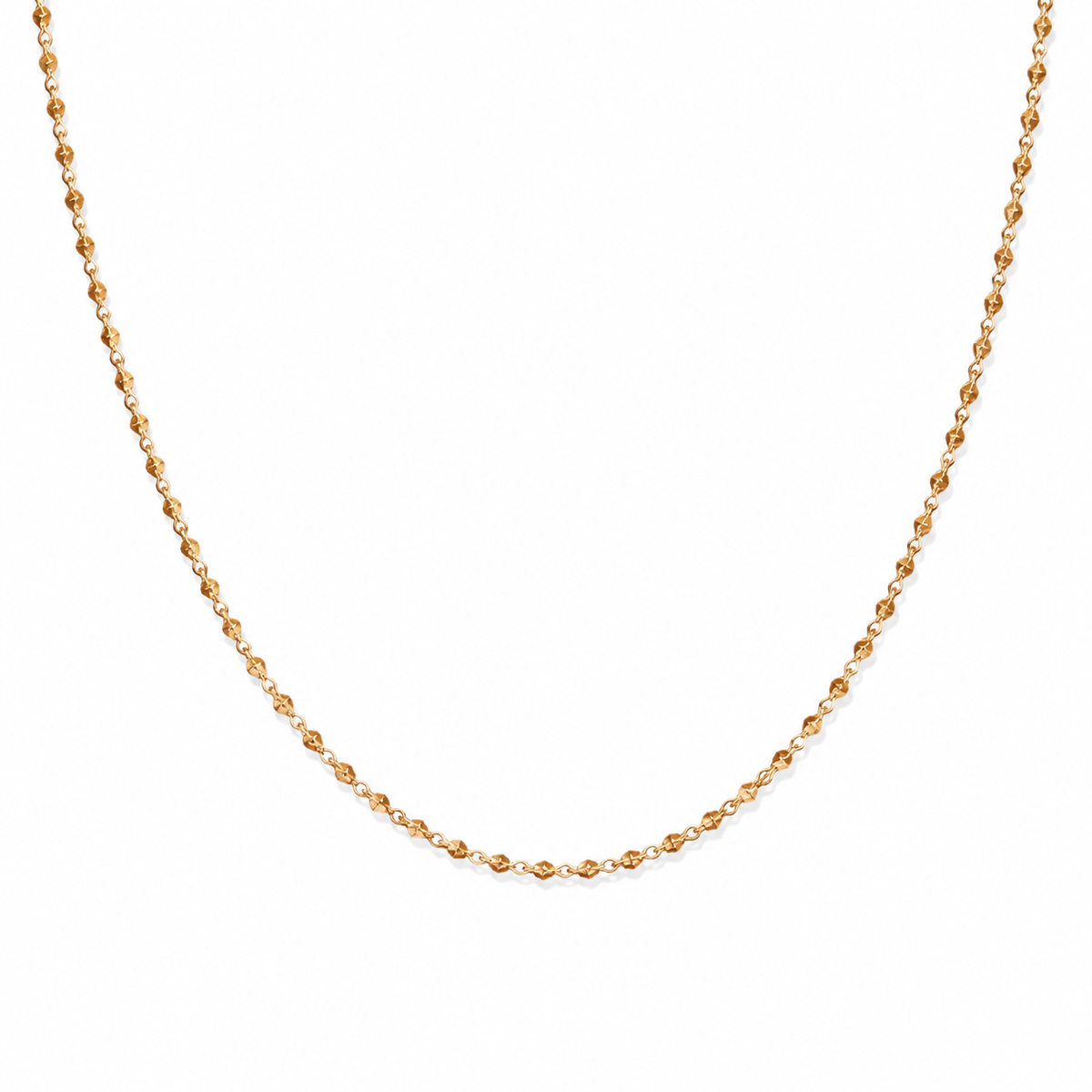 Mini Star Chain in Gold on a white background