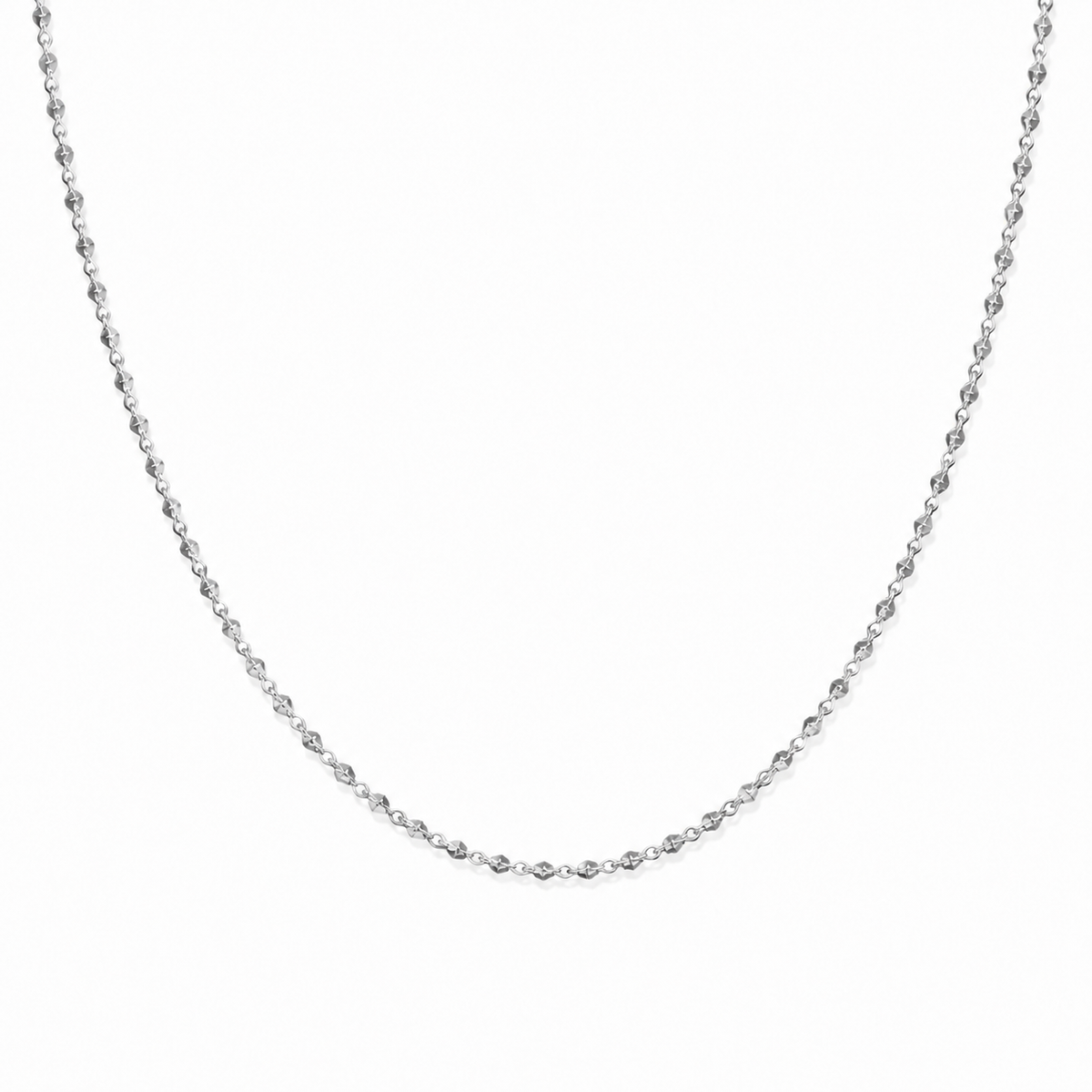 Mini Star Chain in Silver on a white background