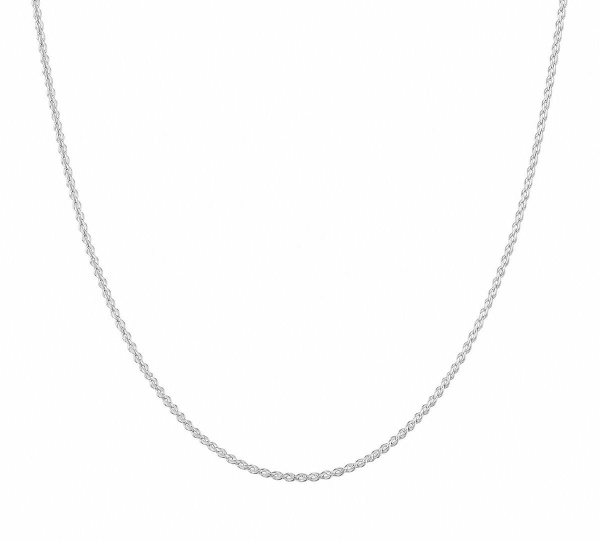 Mini Wave Chain in silver on a clean white background
