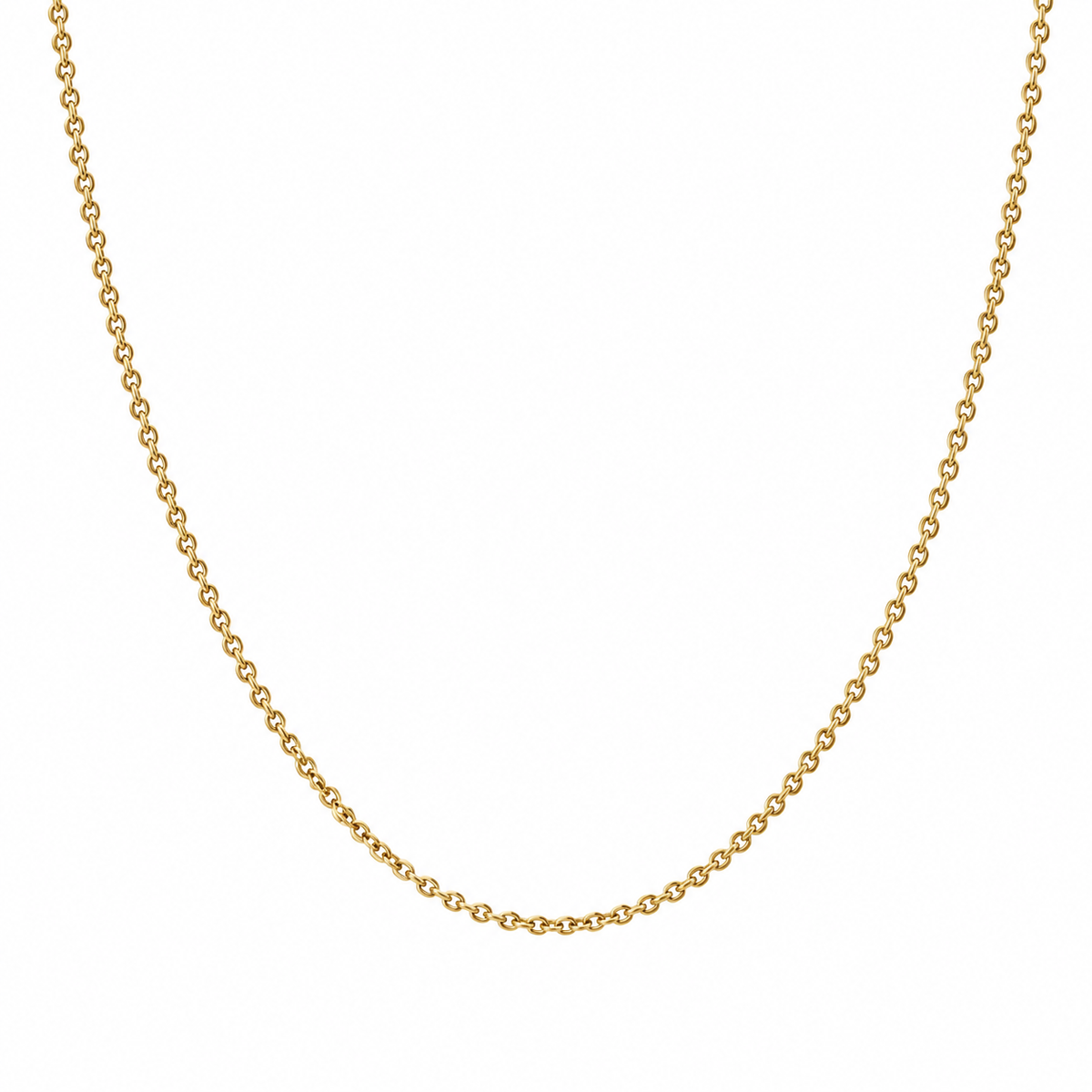 O-Shape Chain in Gold on a white background