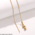 Gold O-Shape Chain on white background