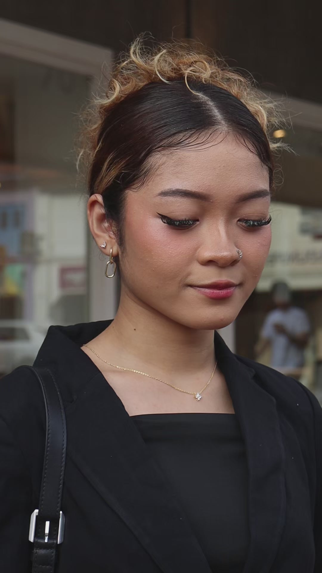 925 flora studs
