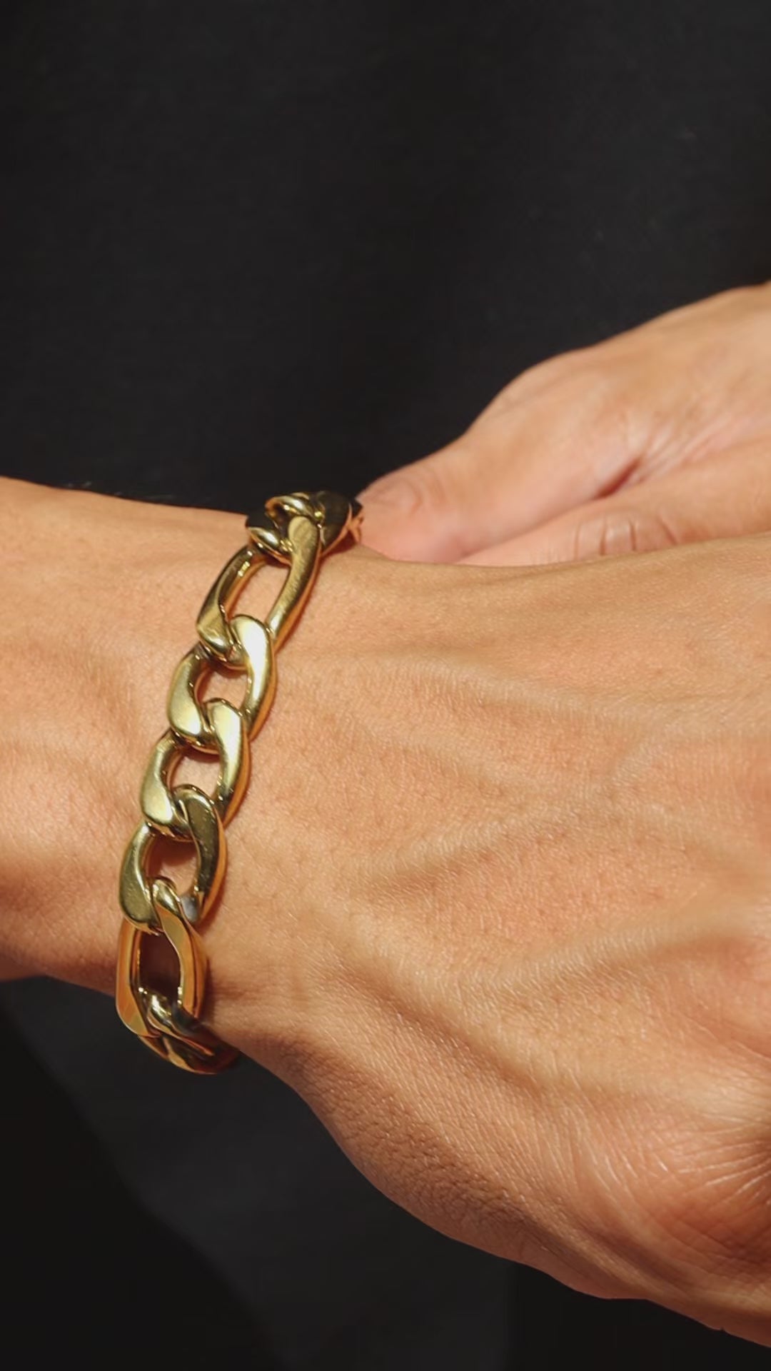 Thick figaro cuban bracelet