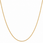 Ruffled Chain in Gold on a clean white background