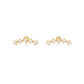 Shooting Star Studs in gold on white