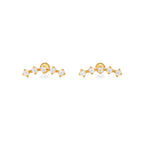 Shooting Star Studs in gold on white