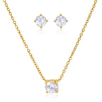 Solara Studs with matching chain on white