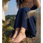 Sway Anklet in gold worn