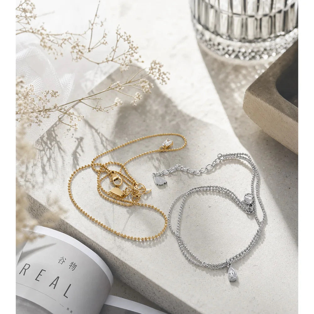 Sway Anklet in gold and silver styled