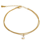 Sway Anklet in gold on white