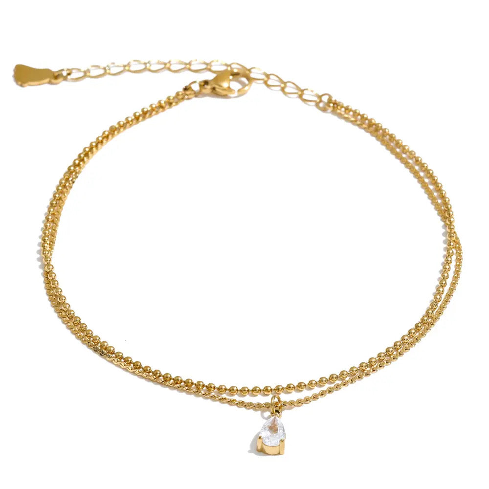 Sway Anklet in gold on white
