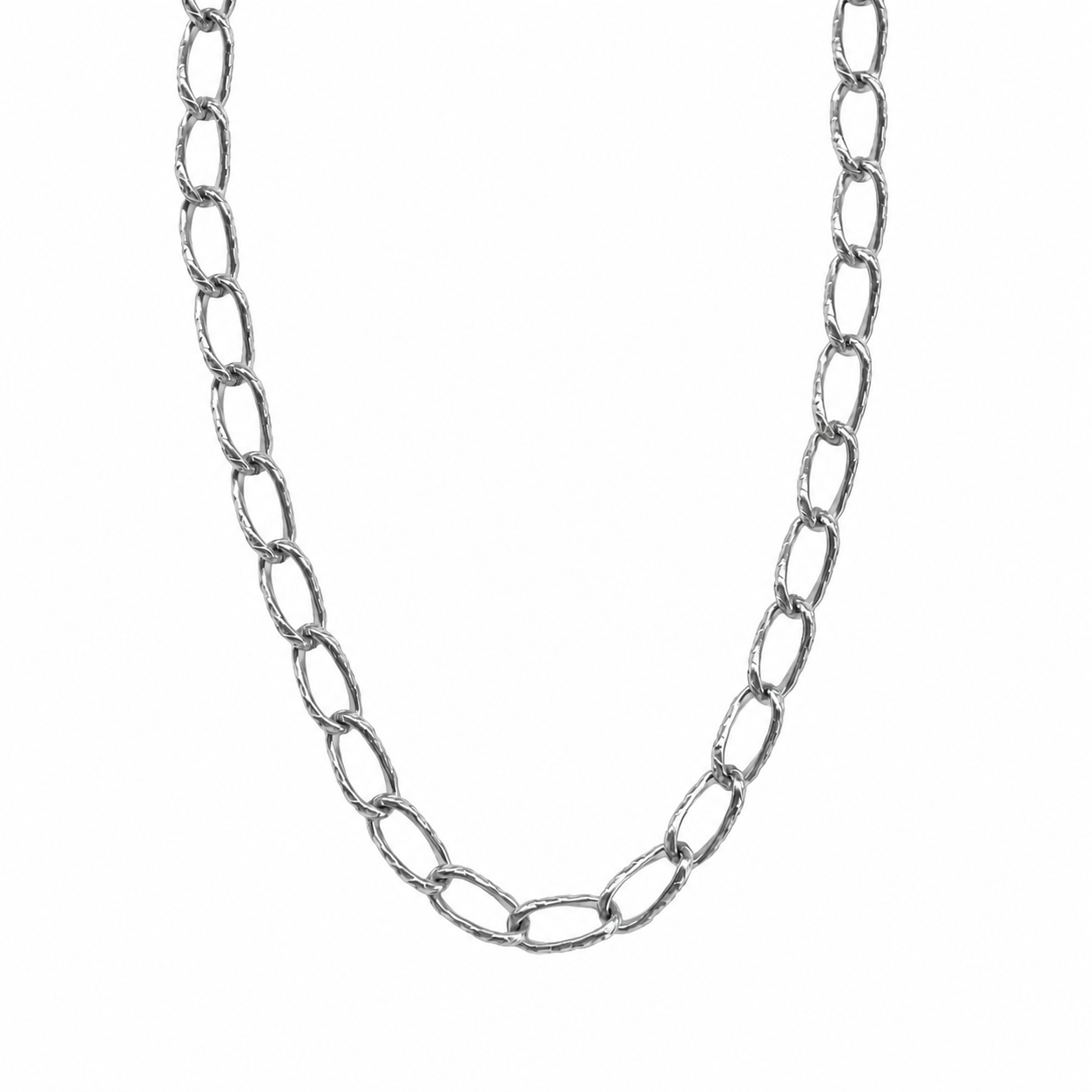 Textured link chain