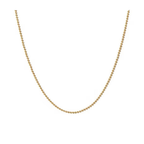 Thin Bead Chain in Gold on a clean white background