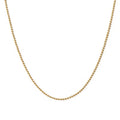 Gold Thin Bead Chain on white background
