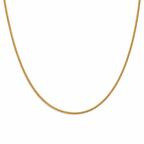 Thin Snake Chain in Gold on a white background